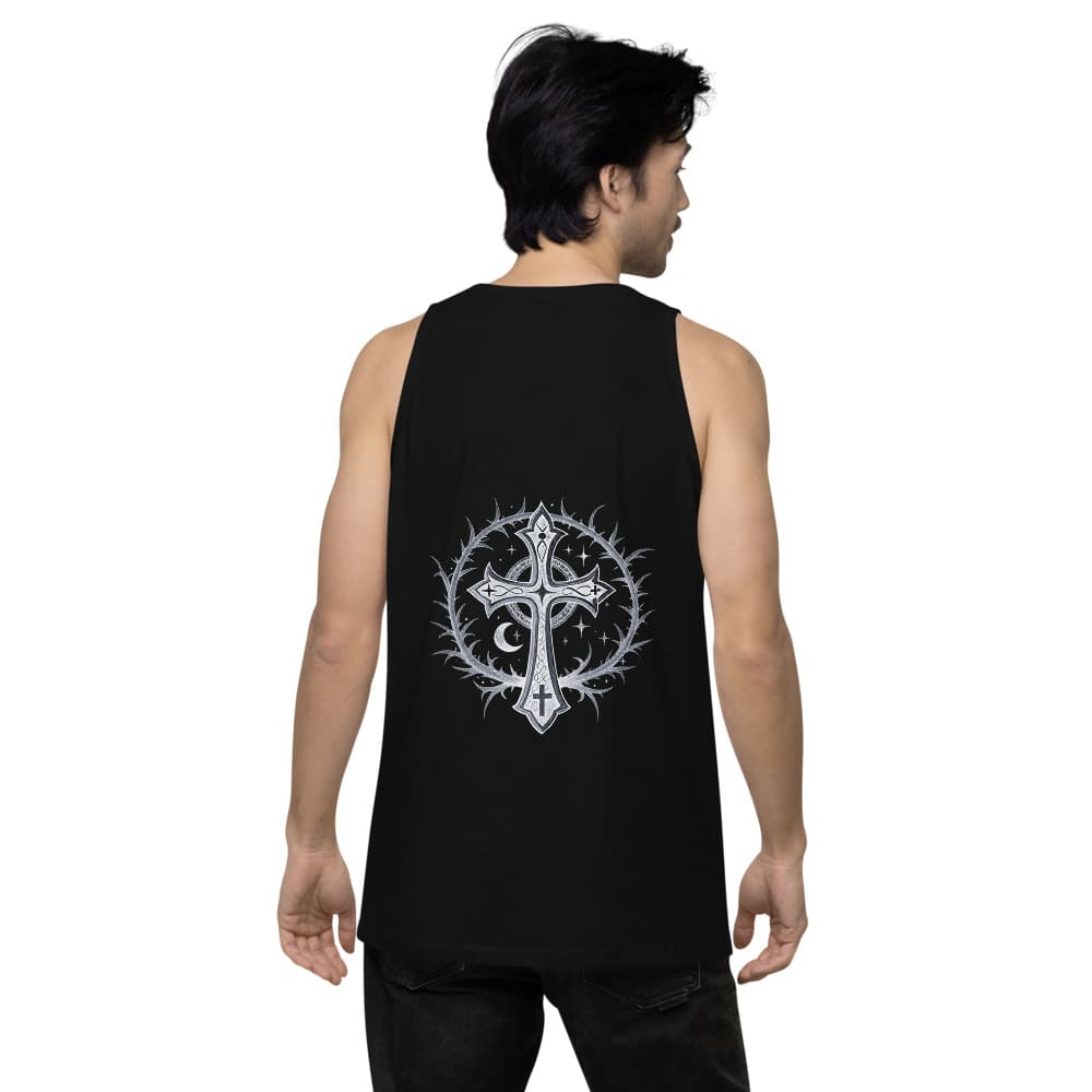 Drift × Tribal Cross — Black Premium Tank Top