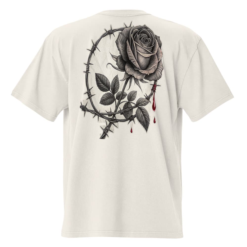 Drift × Dark Rose — Oversized Bone Tee